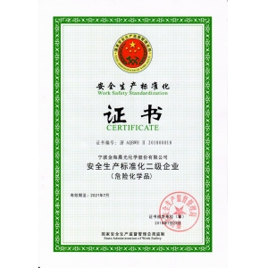 安全生產(chǎn)標(biāo)準化二級企業(yè)